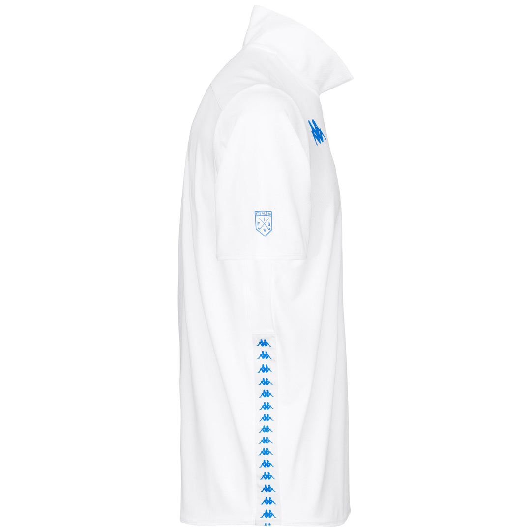 White Men's Golf Polo Shirt in Polyester Blend main