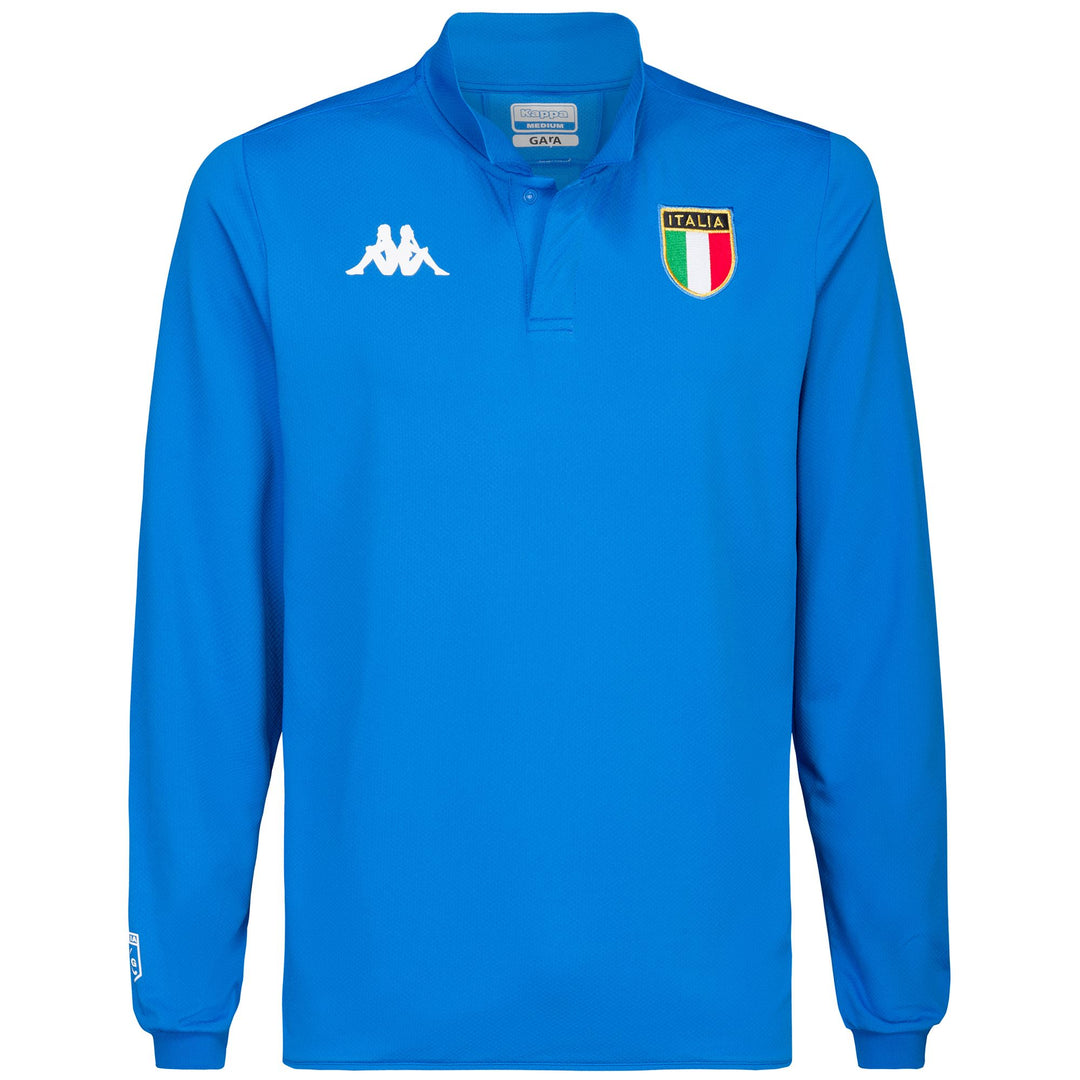 KOMBAT FIG - Active Jerseys - Polo - Uomo - AZZURRO ITALIA-WHITE 01