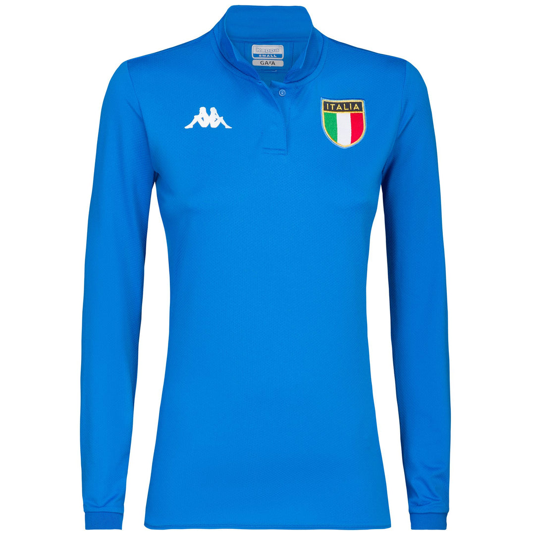 KOMBAT FIG - Active Jerseys - Polo - Donna - AZZURRO ITALIA-WHITE 01