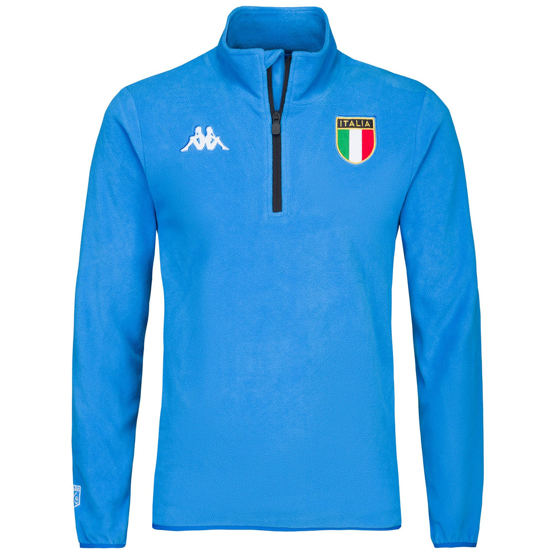 Blue Unisex Slim Fit Golf Microfleece Jumper with Half Zip 01