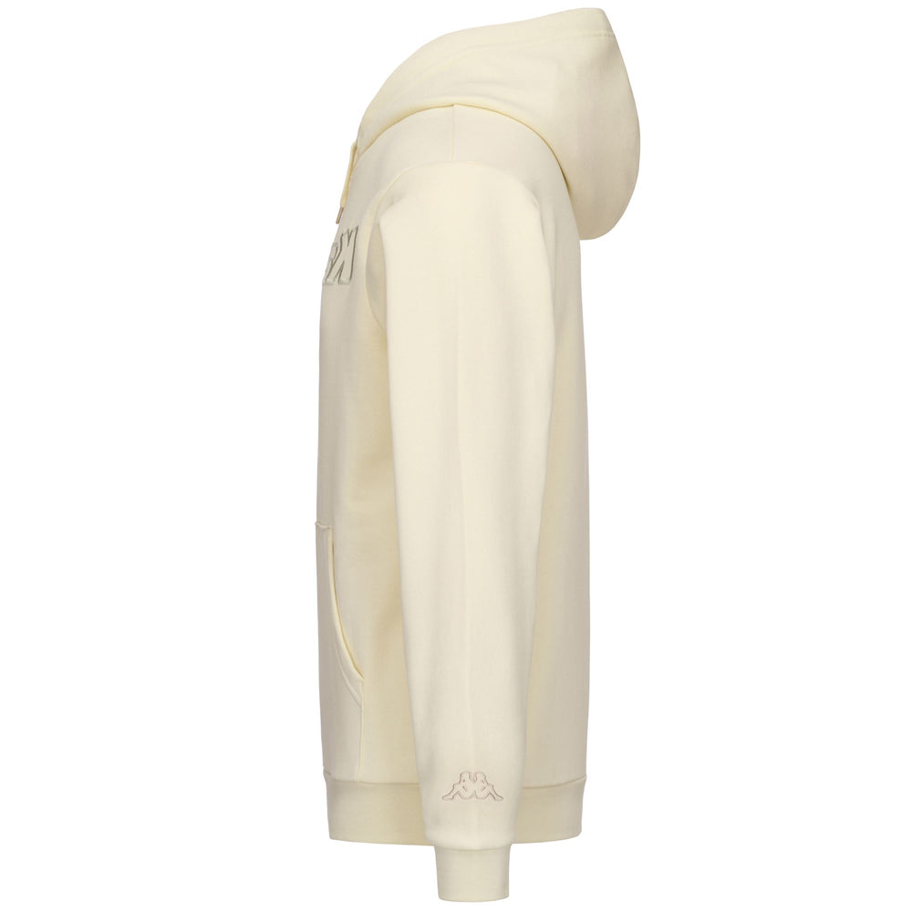 White Men's Fleece Hoodie with Kangaroo Pocket 02