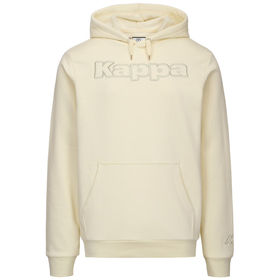 White Men's Fleece Hoodie with Kangaroo Pocket 01
