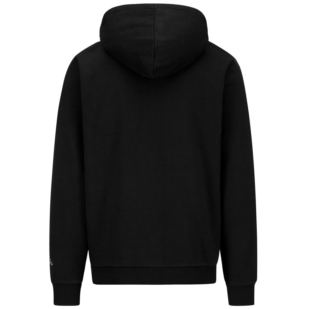 Black White Men's Sportstyle Fleece Hoodie with Kangaroo Pocket main