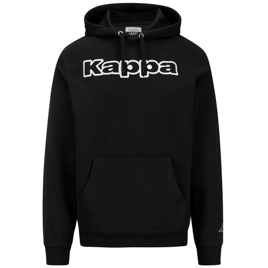 Black Men's Regular Fit Hoodie in Brushed Fleece 01