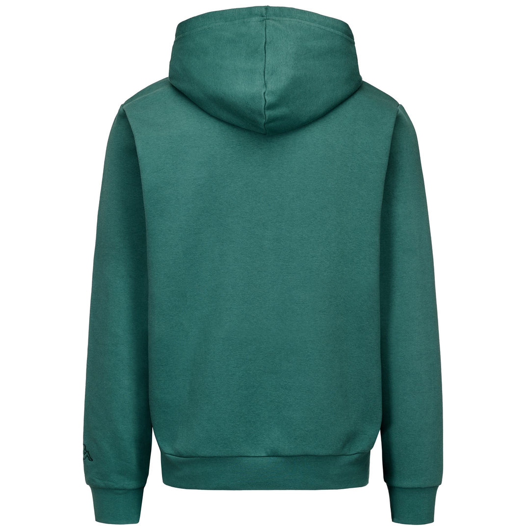 Green Men's Fleece Hoodie with Kangaroo Pocket main
