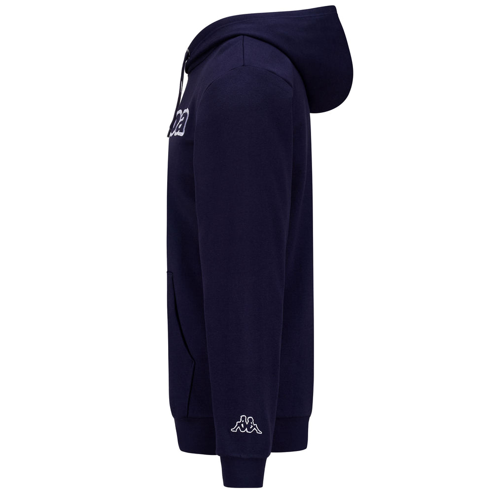 Sudadera deportiva con capucha de polar azul marítimo para hombre con bolsillo tipo canguro 02