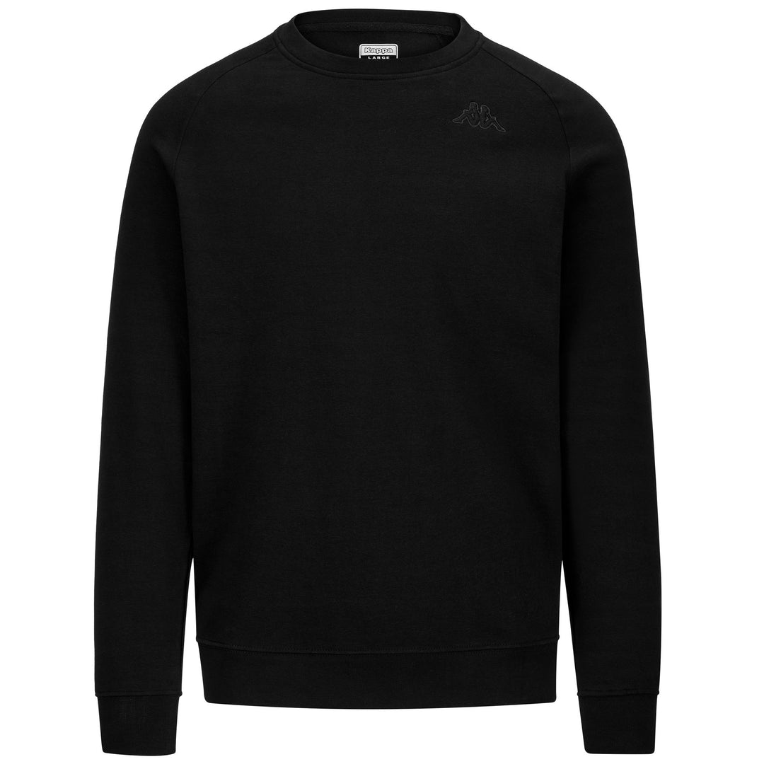 Suéter deportivo de polar negro para hombre con tejido cepillado 01