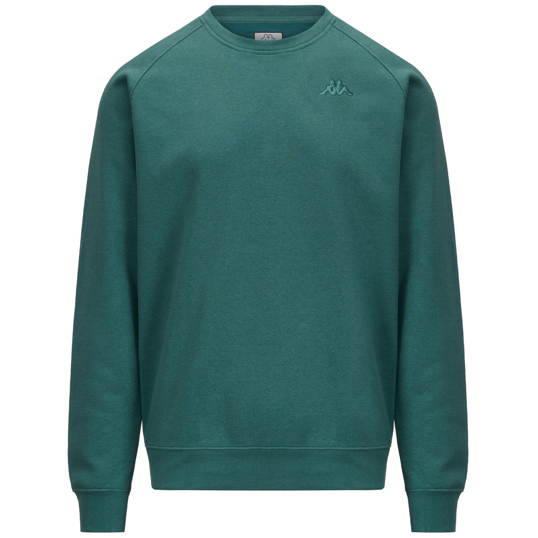 Green Men's Brushed Fleece Jumper with Omini Logo 01