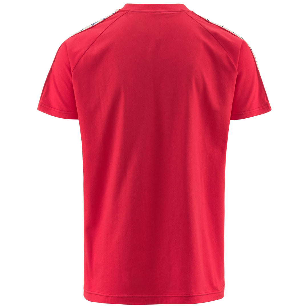 T-ShirtsTop Man 222 BANDA    BALIMA T-Shirt RED-WHITE ANTIQUE Dressed Side (jpg Rgb)		