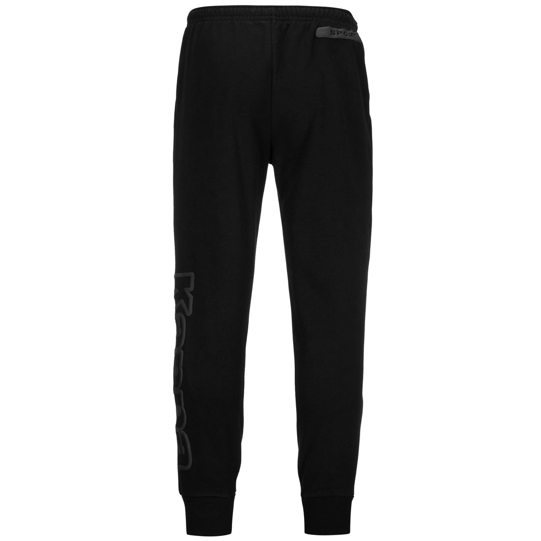 Black Men's Slim Fit Sport Trousers with Elastic Waist and Pockets main