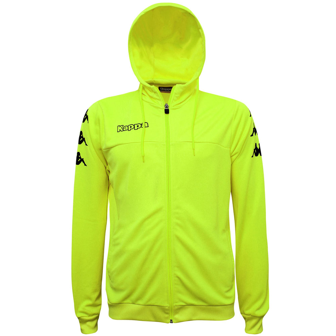 Blazing Yellow Men's Football Fleece Jacket with Hood 01