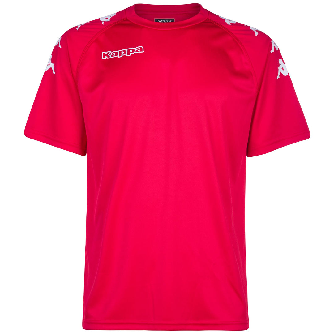 Men's Regular Fit Red Soccer Training Shirt in Interlock Fabric 01