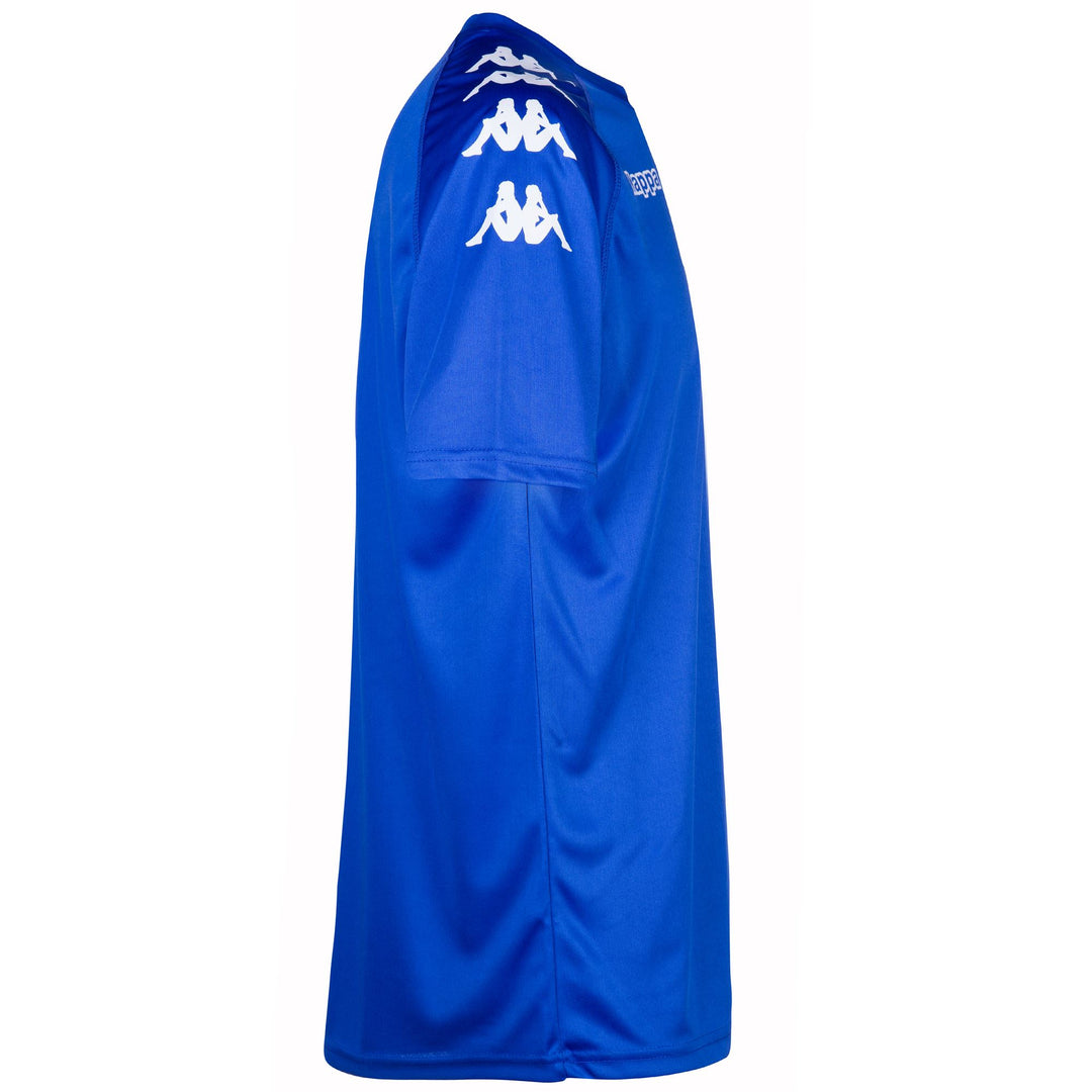 Maglia da calcio blu da uomo in tessuto interlock vestibilità regular main