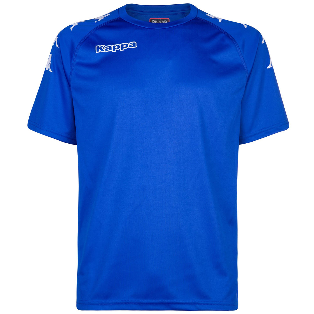 Men's Blue Regular Fit Soccer Shirt in Interlock Fabric 01