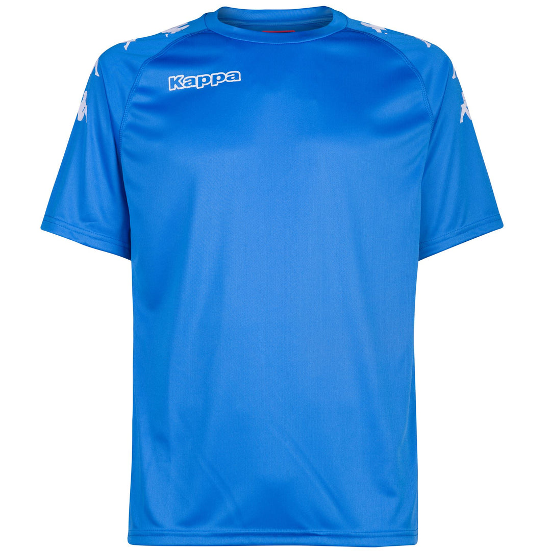 Blue Men's Regular Fit Soccer Training Shirt in Interlock Fabric 01
