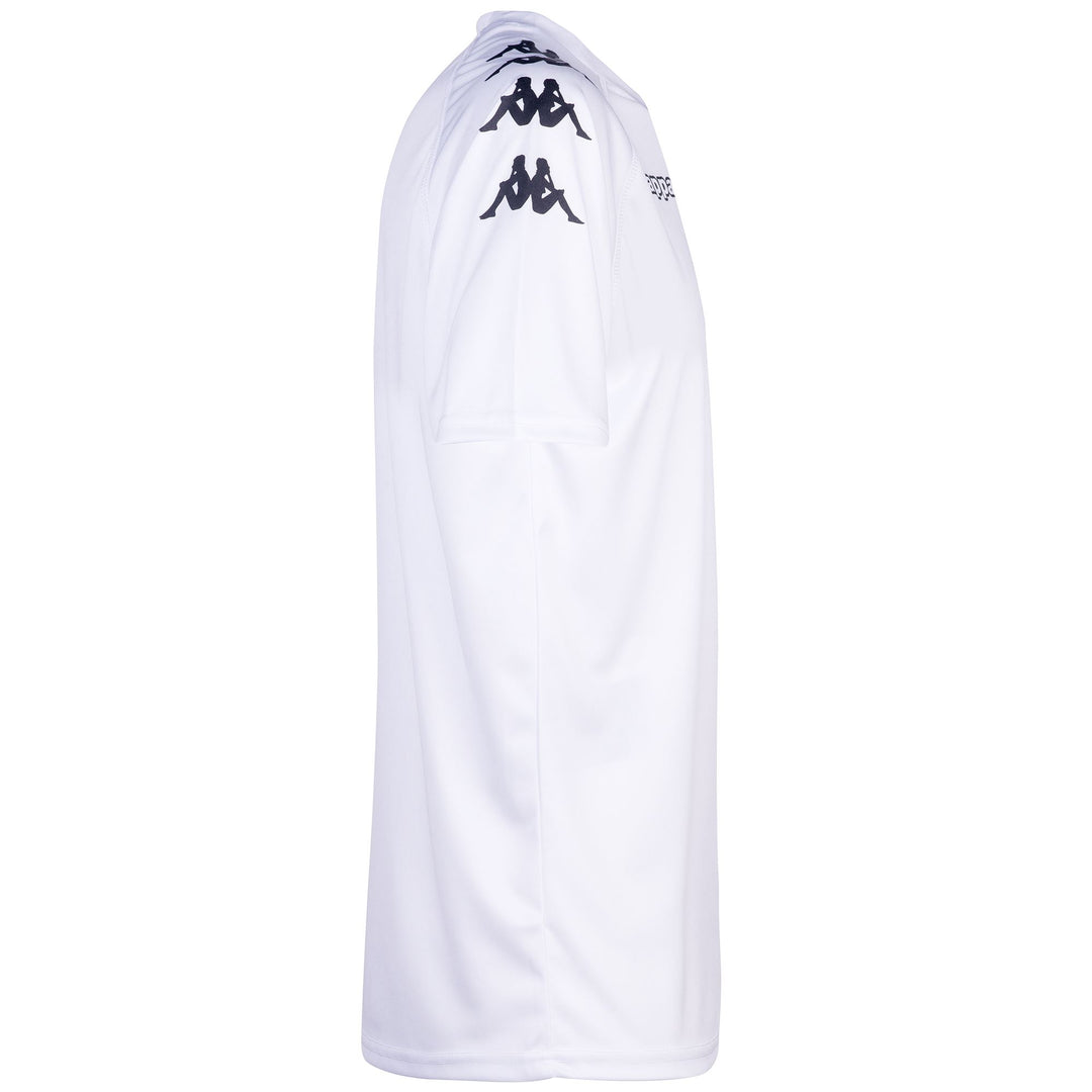 Maglia da calcio da uomo bianca vestibilità regular in tessuto interlock main