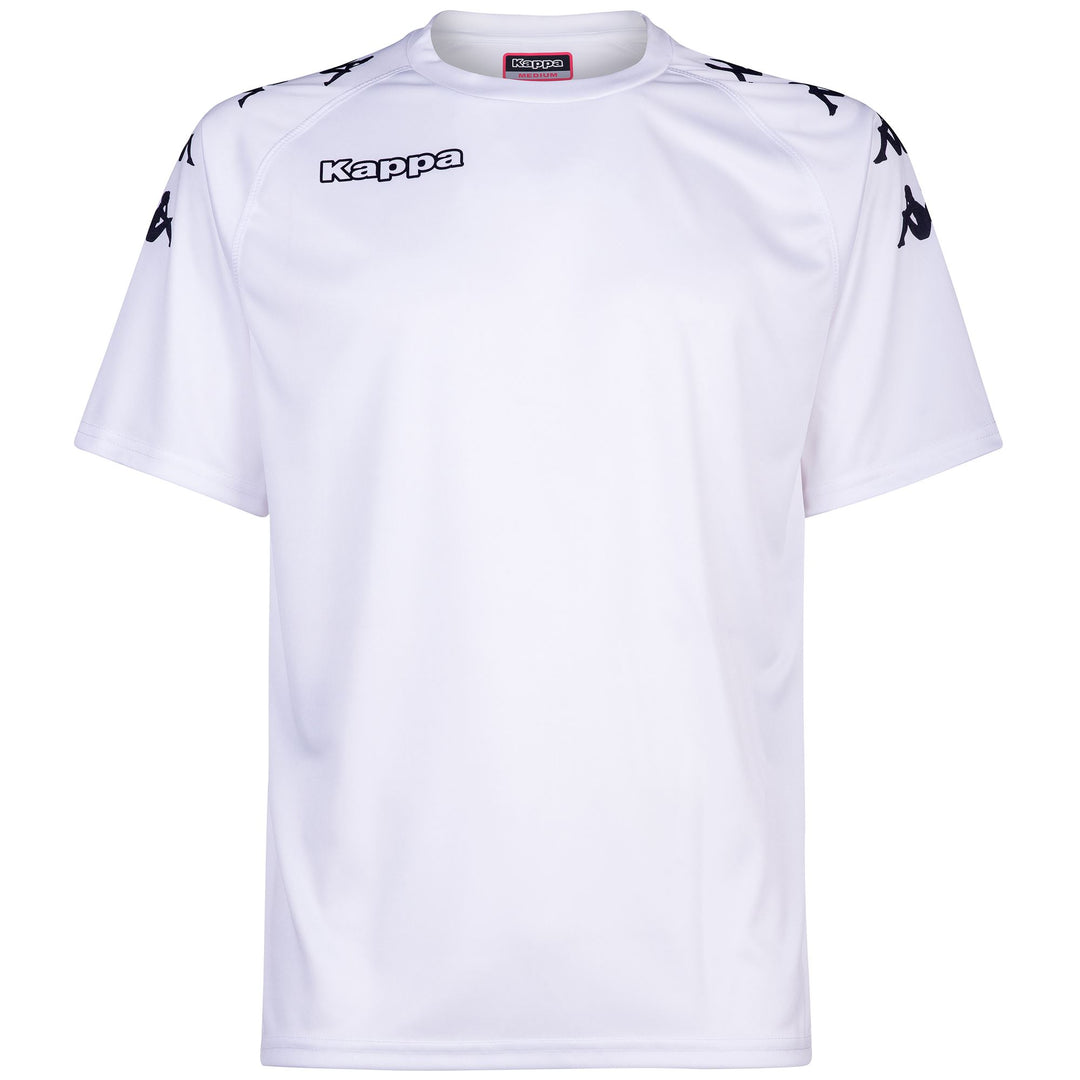 White Men's Regular Fit Soccer Shirt in Interlock Fabric 01
