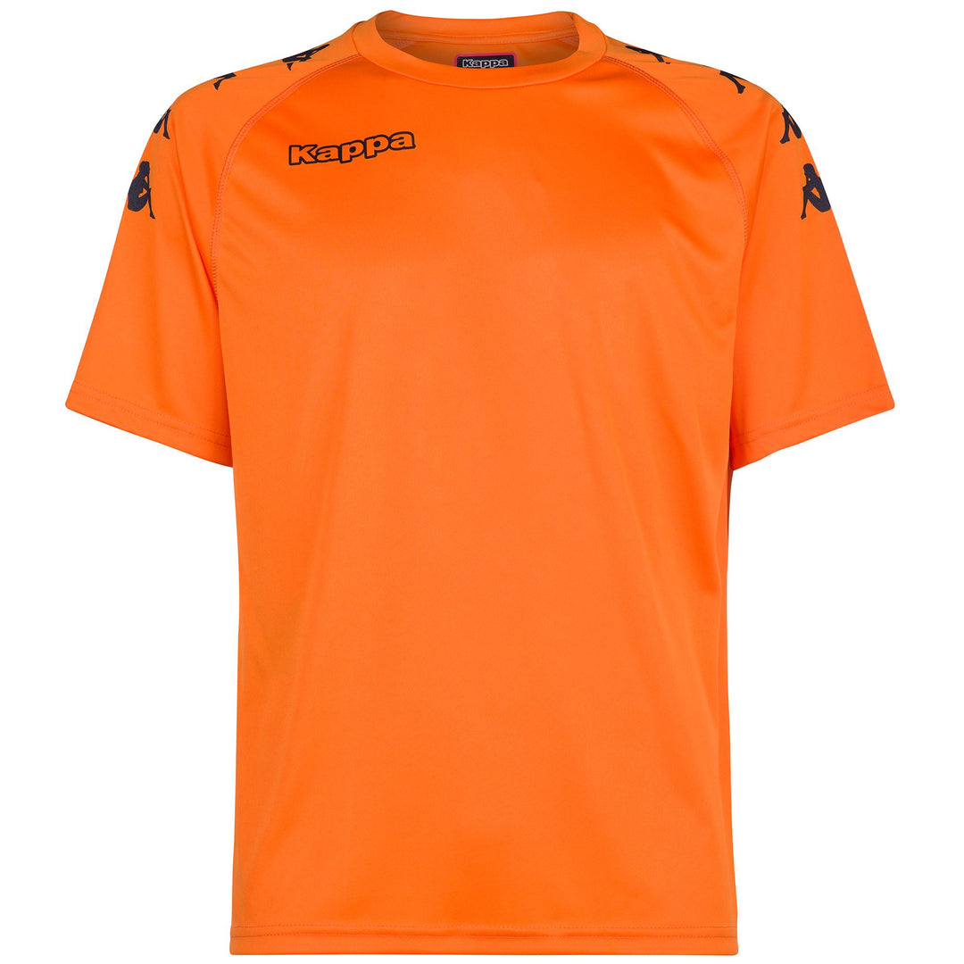 Orange Men's Football Shirt with Kappa4Team Design 01
