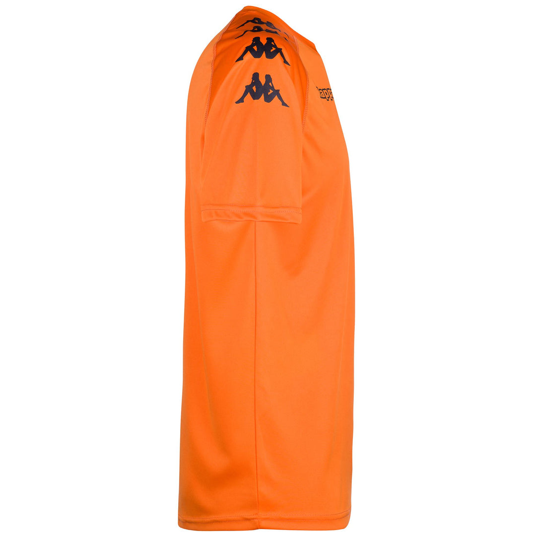 Maillot d'entraînement de football orange pour homme, coupe classique, en tissu interlock main