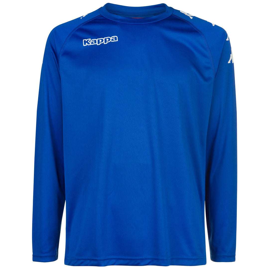 Maillot d'entraînement de football bleu pour homme, coupe classique, en tissu interlock 01