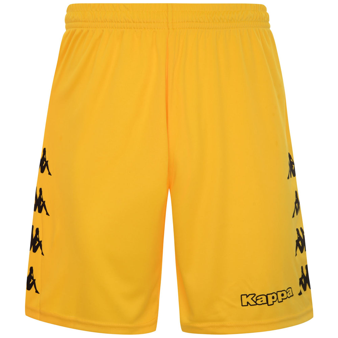 Short d'entraînement de football jaune pour homme, coupe classique, en tissu interlock 01