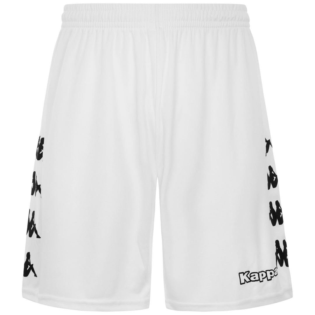 White Men's Soccer Regular Fit Training Shorts in Interlock Fabric 01