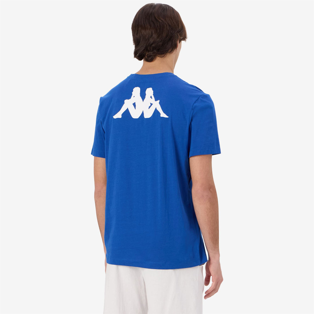 Blue Men's Regular Fit T-Shirt in Cotton for Soccer main
