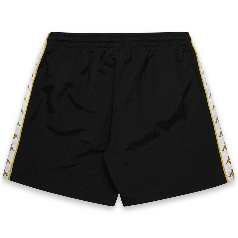 Black yellow Men's Swim Trunks with Elasticated Waist and Pockets 02