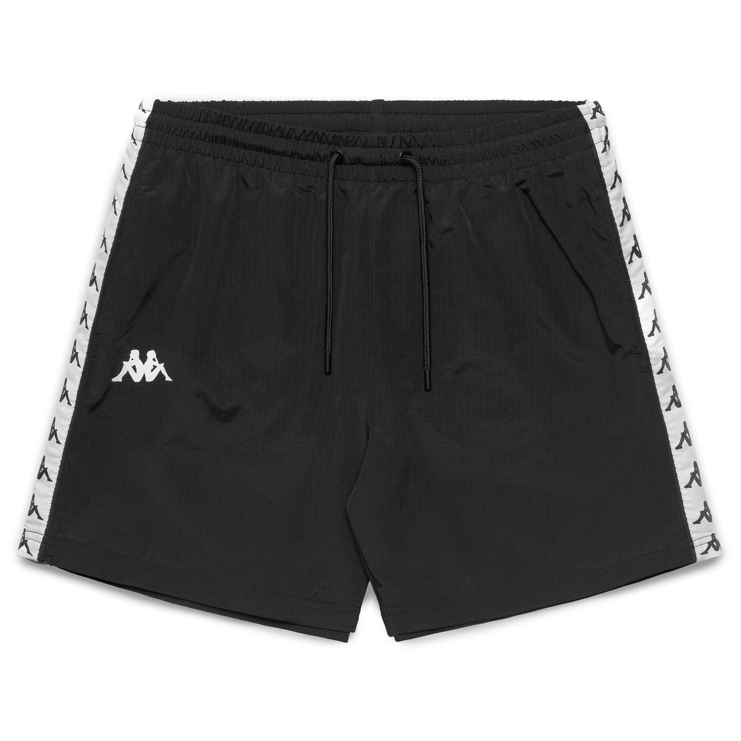 Black Men's Sportswear Regular Fit Swimming Trunks with Mesh Brief 01