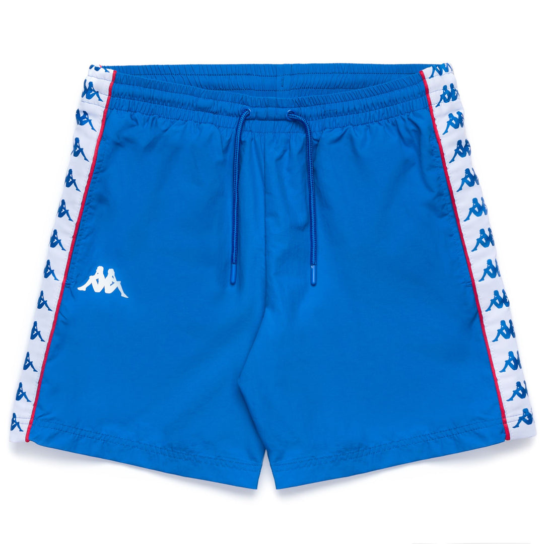Blue and Red Men's Regular Fit Sportswear Swimming Trunks 01