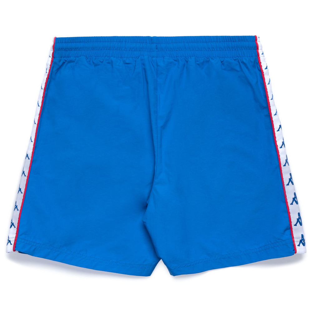 Blue and Red Men's Regular Fit Sportswear Swimming Trunks 02