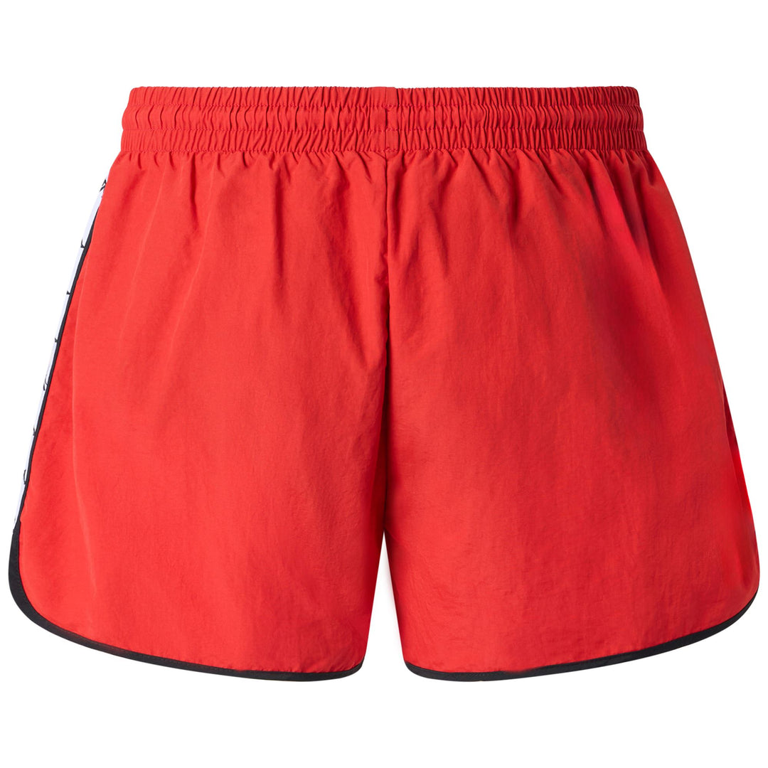 Short de bain homme rouge coupe classique en taslan tissé main