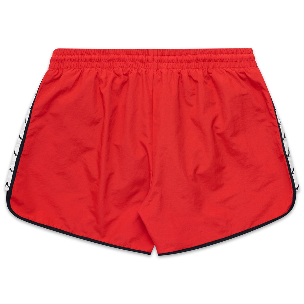 Short de bain homme rouge coupe classique en taslan tissé 02