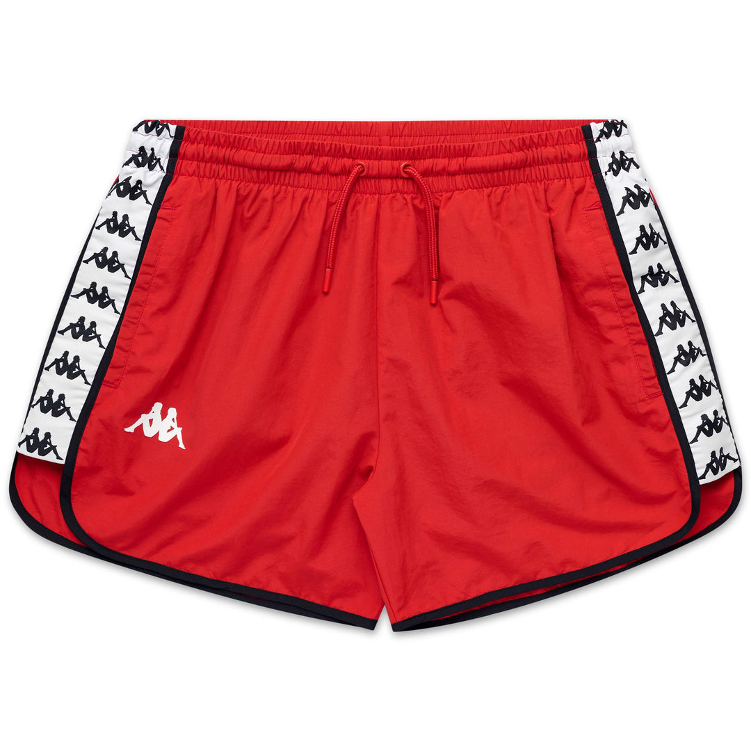 Short de bain homme rouge coupe classique en taslan tissé 01