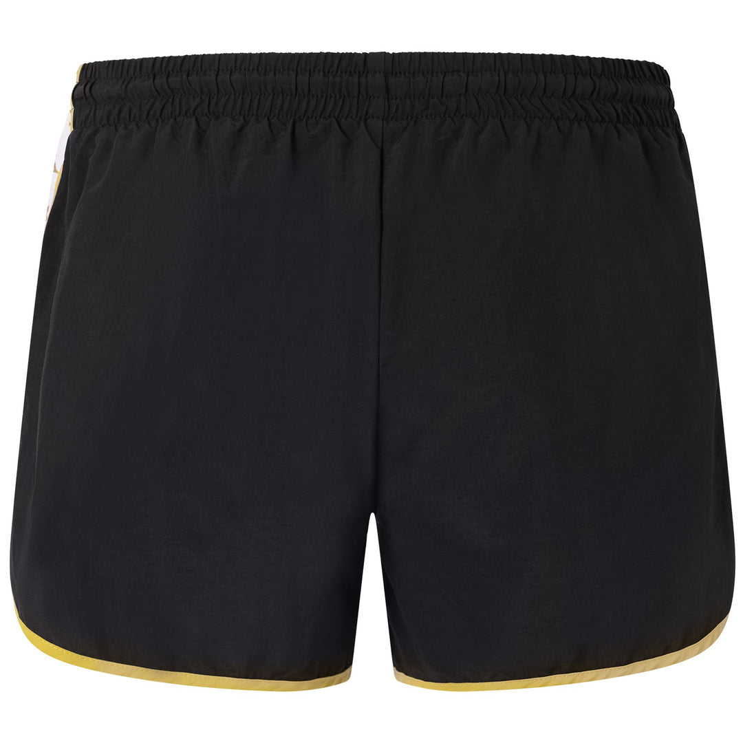 Short de bain noir pour homme, coupe classique, avec slip en filet main
