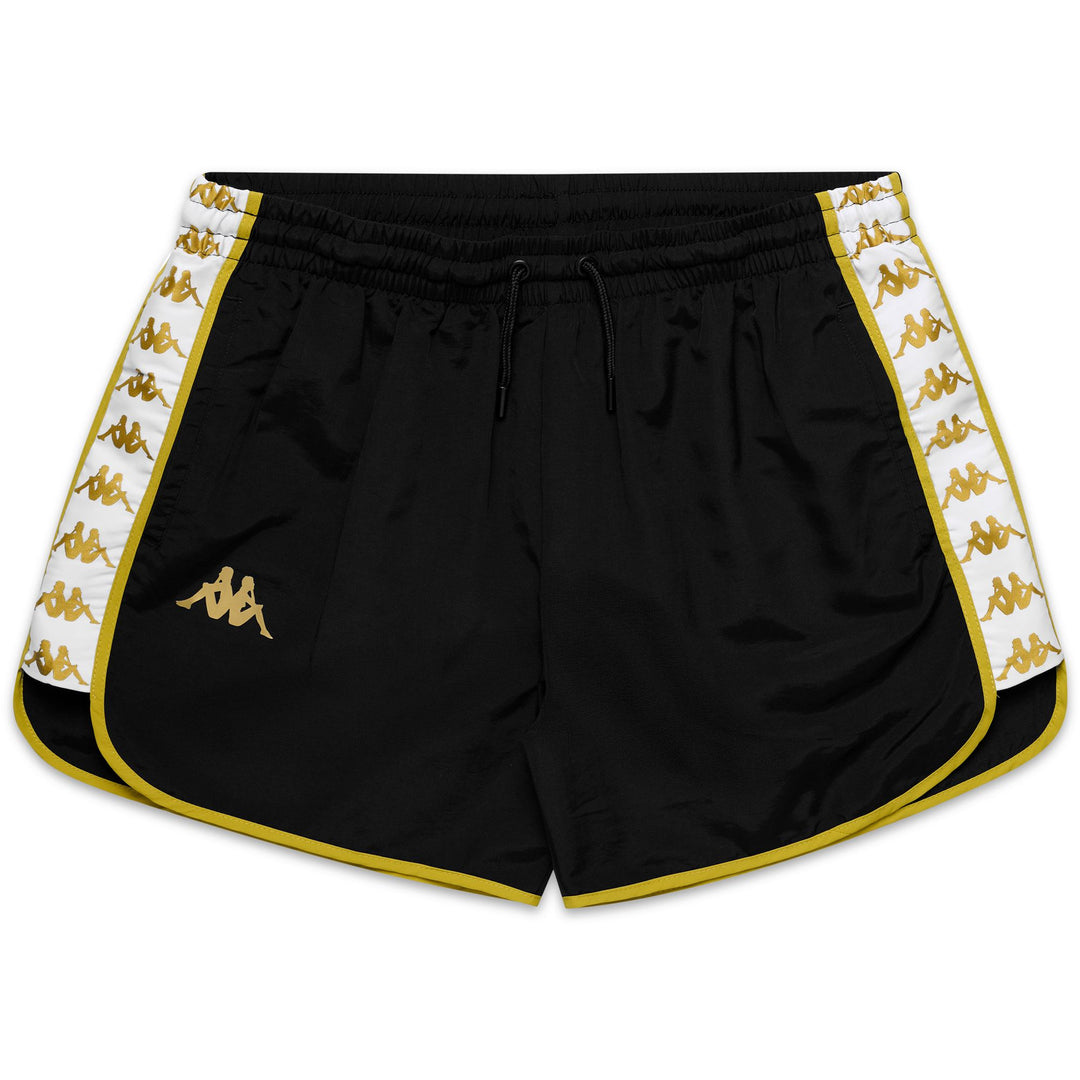 Short de bain noir pour homme, coupe classique, avec slip en filet 01