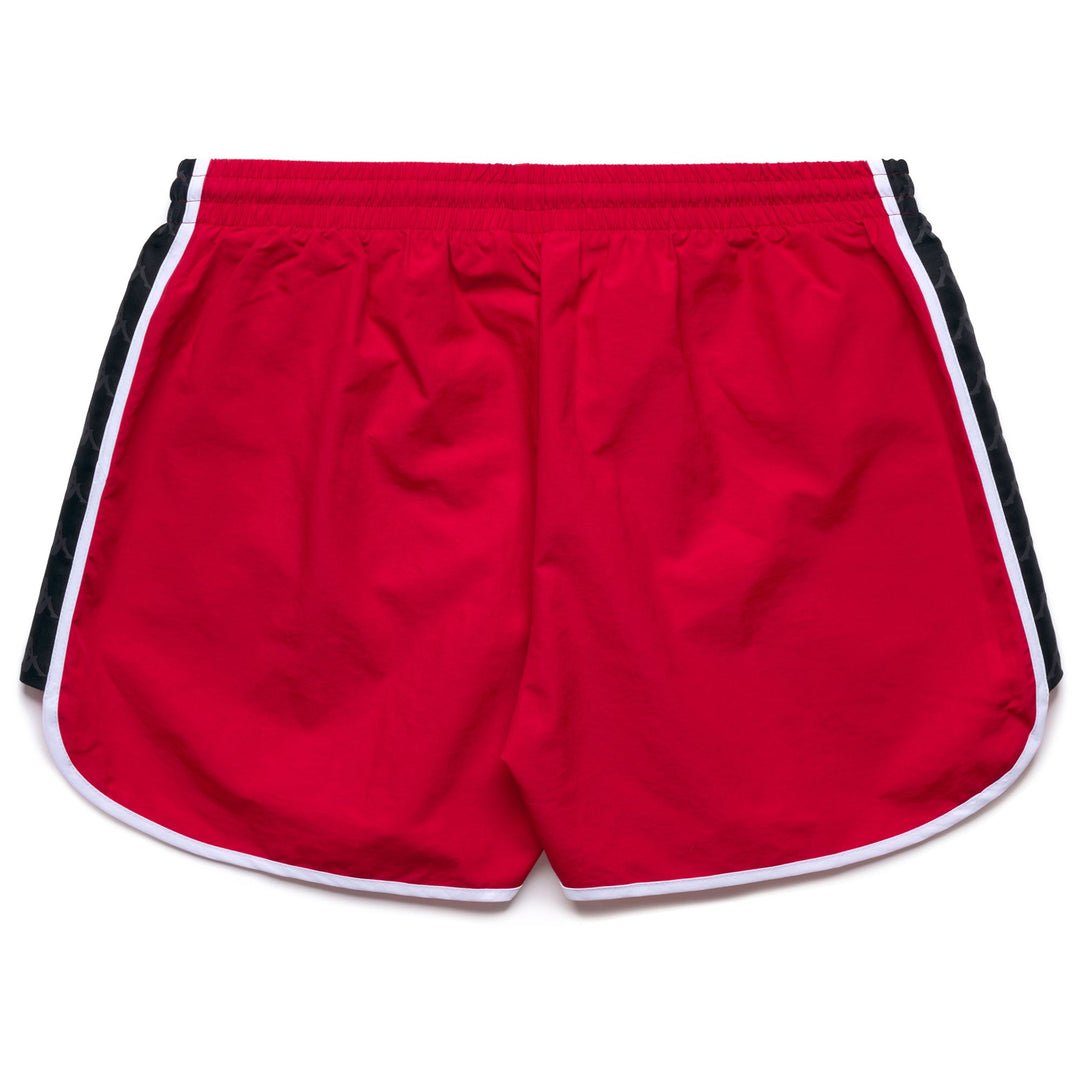 Red Men's Sportswear Swimming Trunks with Drawcord and Side Pockets main