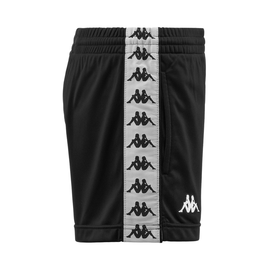 Short de sport noir pour femme, coupe classique, en tricot polyester main