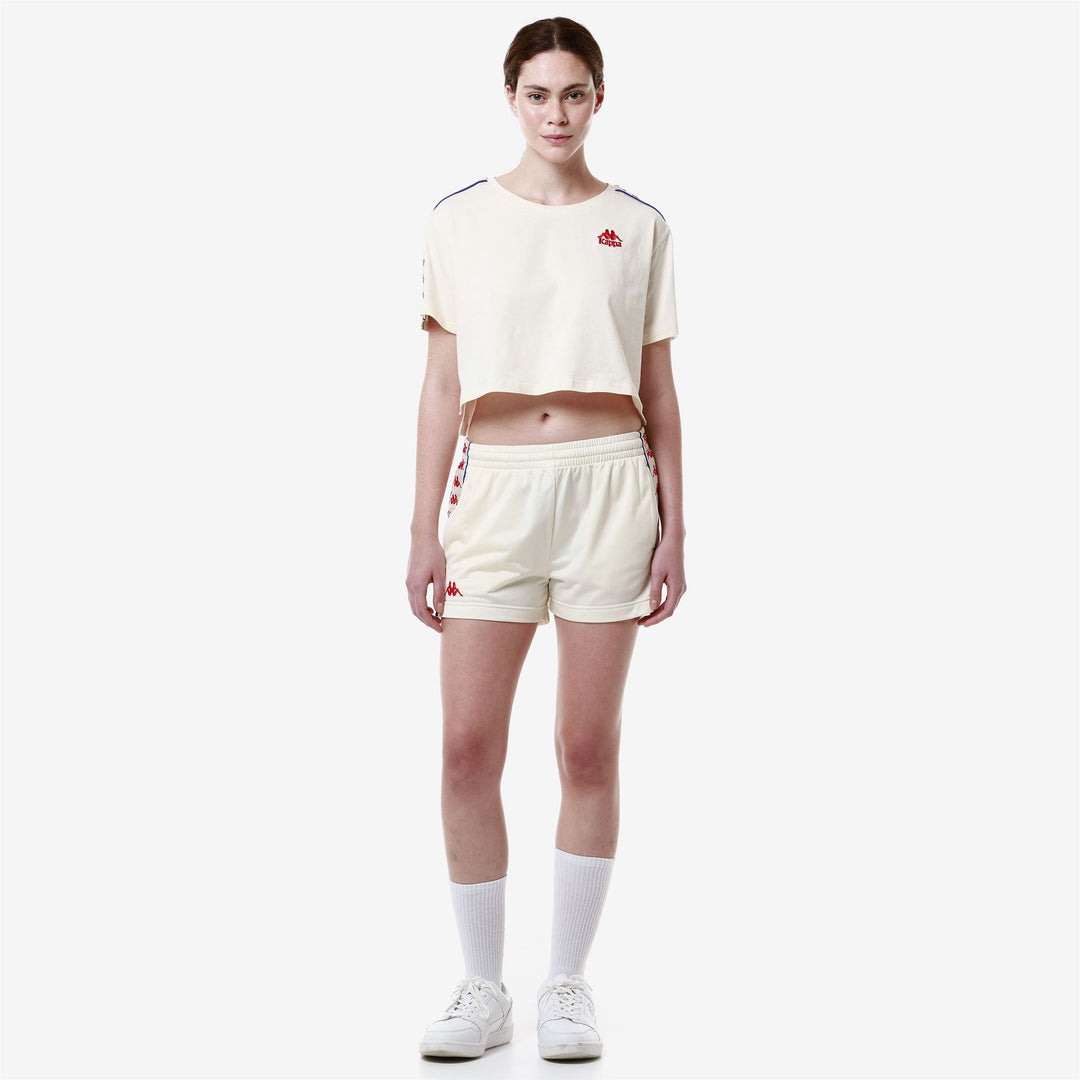 White Women's Regular Fit Sportswear Shorts in Tricot Poly 01