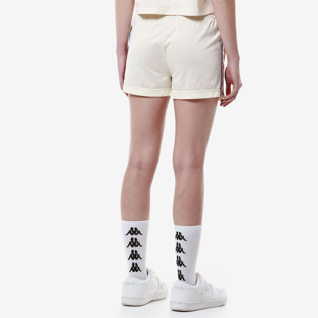 White Women's Regular Fit Sportswear Shorts in Tricot Poly main