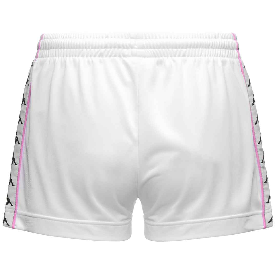 Pantalones cortos deportivos de corte regular para mujer en gris y rosa en poliéster tricot main