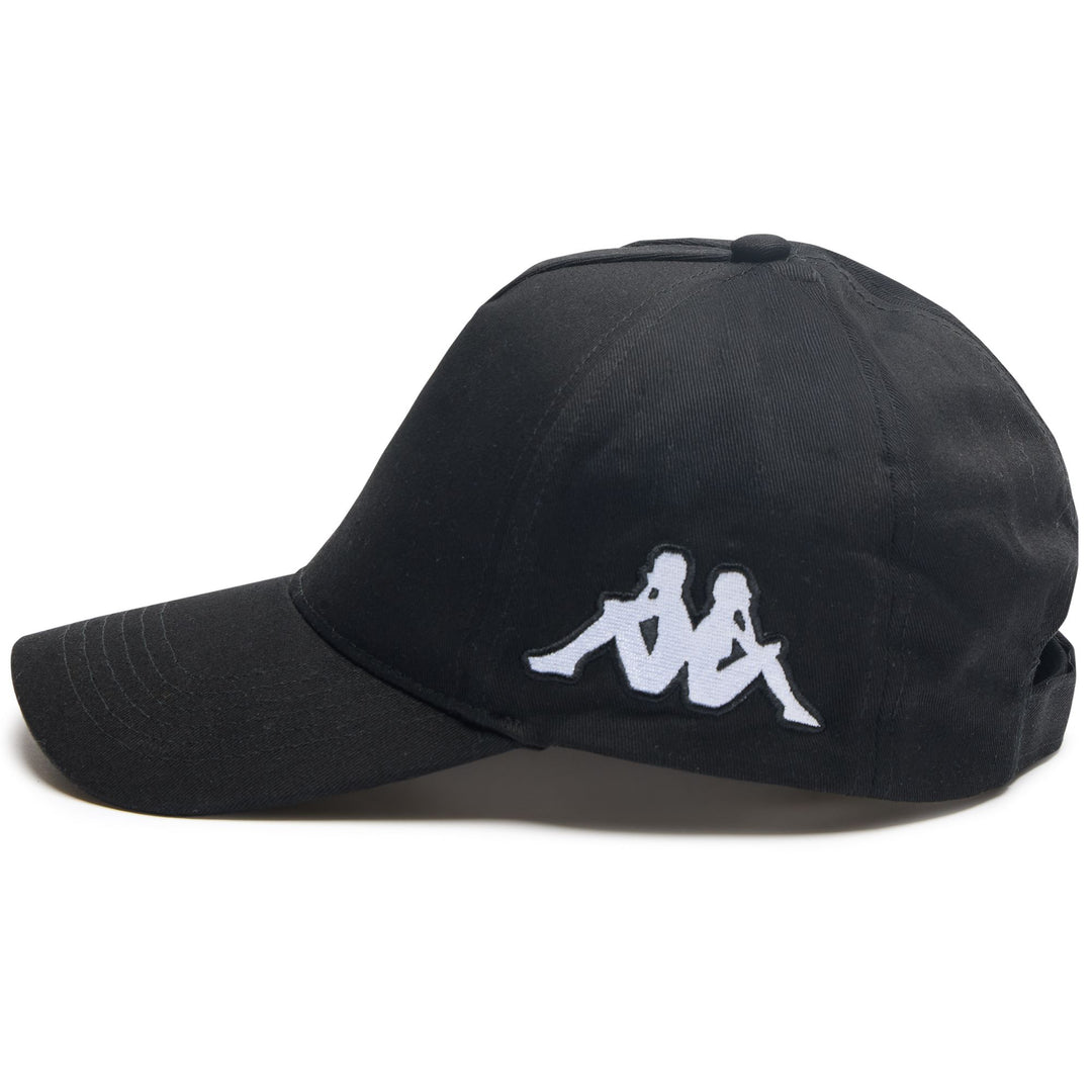 Gorra ajustable unisex de algodón negra con visera main
