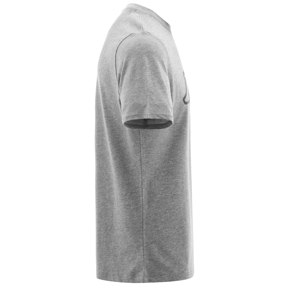 Grey Men's Regular Fit Cotton T-Shirt with Logo 02