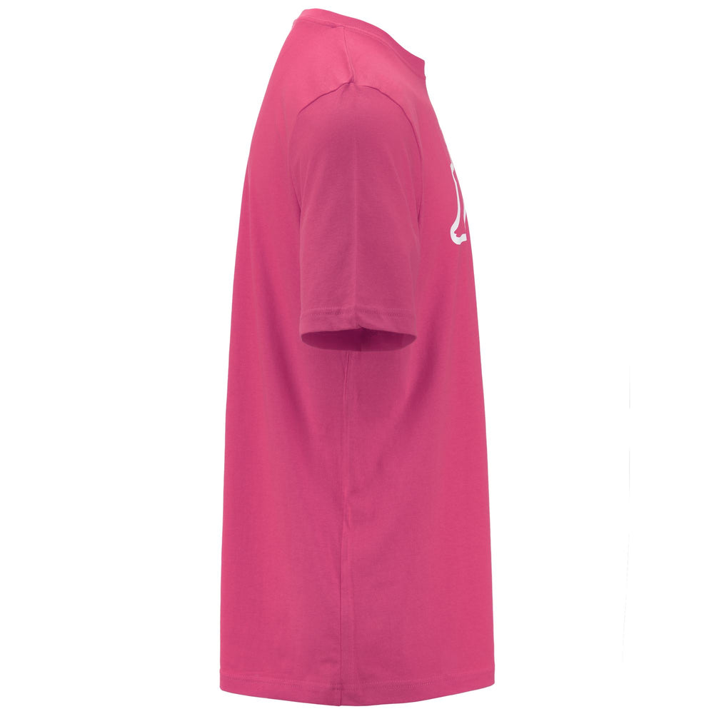 Intense pink Men's Cotton T-Shirt with Logo 02