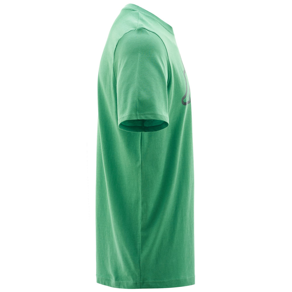 T-shirt en coton vert pour homme, coupe classique, style sportswear 02