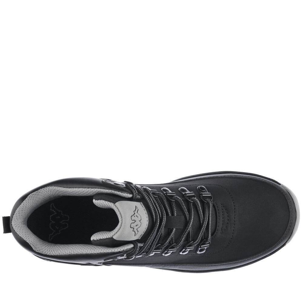 Black grey Men's Laced Ankle Boots for Fall and Winter 02