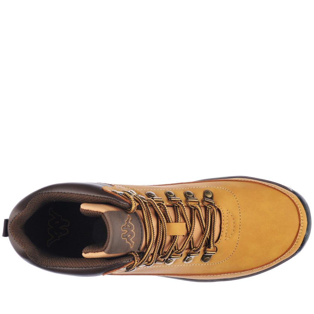 Yellow brown Men's Laced Ankle Boots for Sport 02