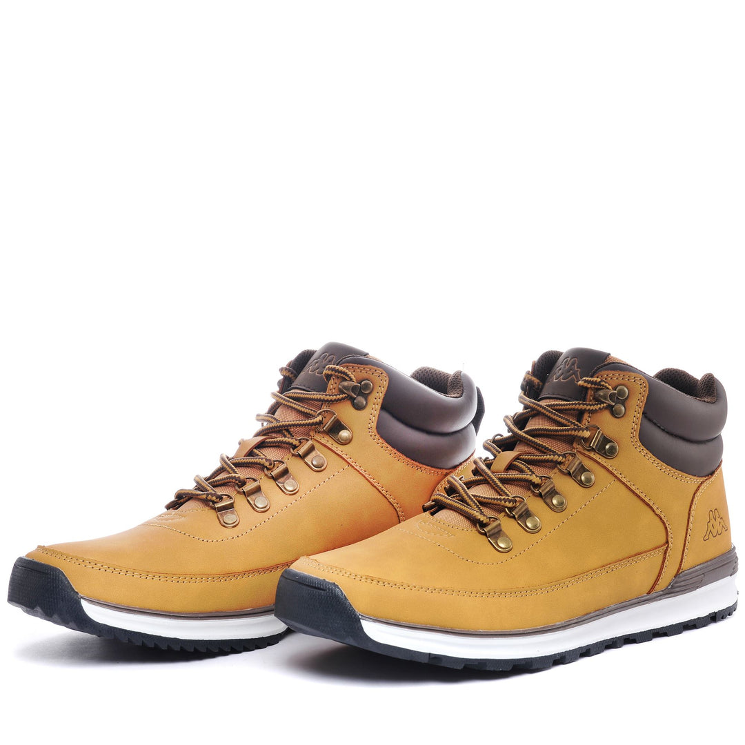 Yellow brown Men's Laced Ankle Boots for Sport 01