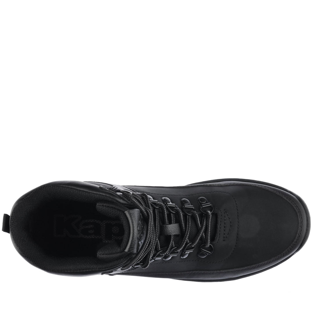 Black Grey Men's Laced Ankle Boots for Walking main