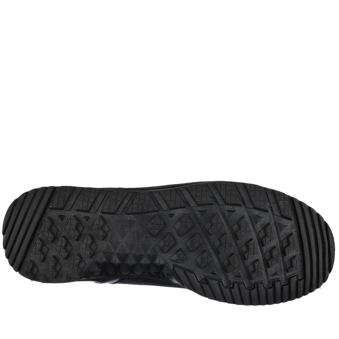Black Men's Mid Cut Walking Ankle Boots in Synthetic Leather main